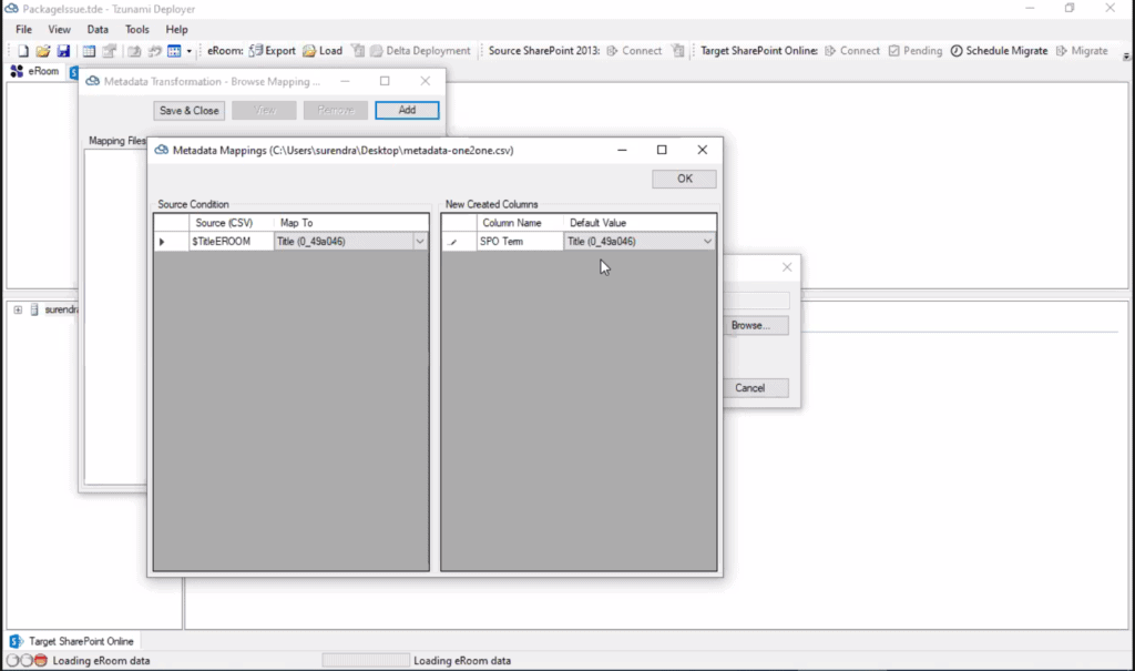 Metadata Transformation during Migration